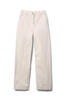 Four Objects Organic Cotton Twill Beige Utility High Rise Pants 1 or XS Japan